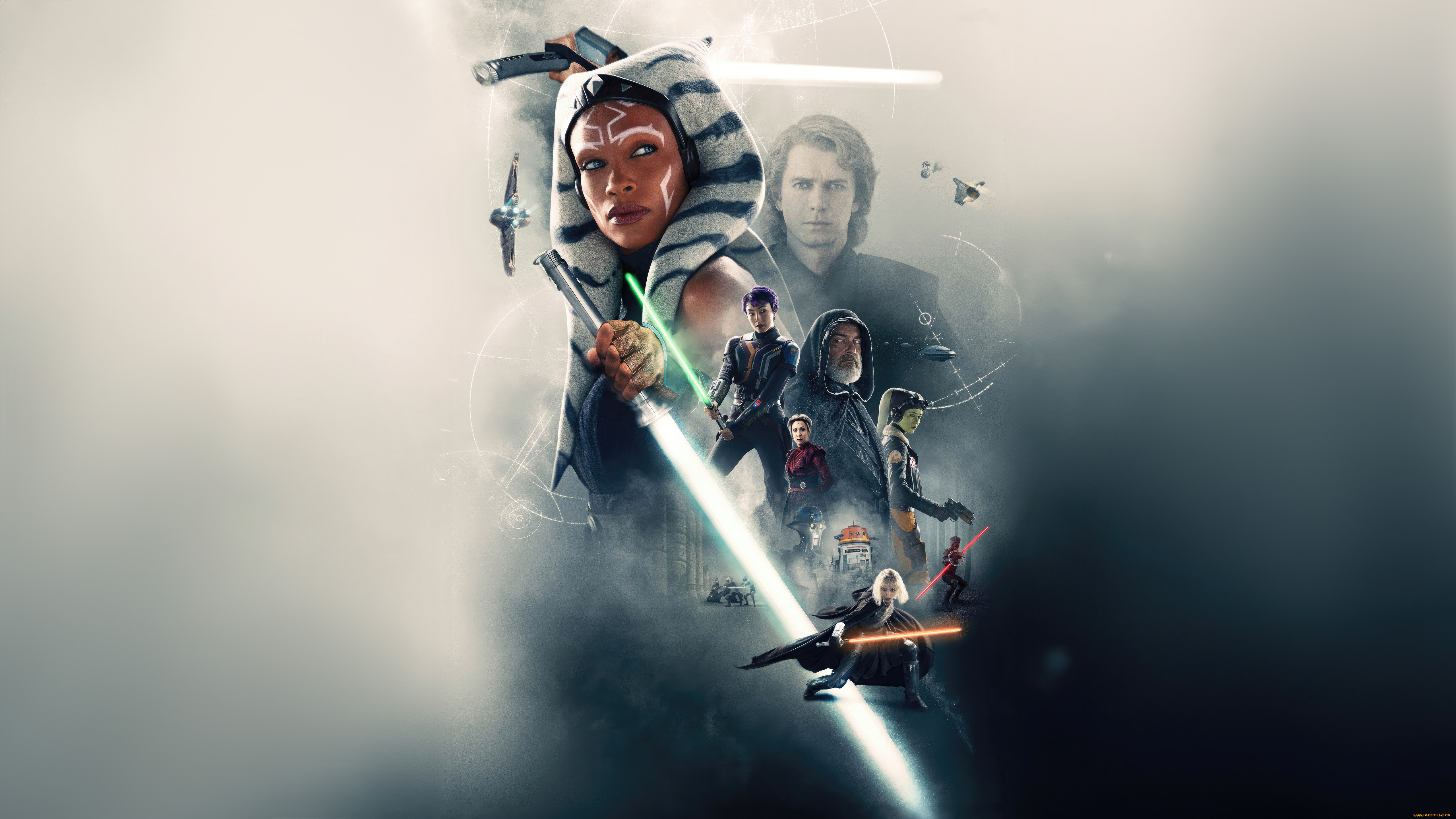 Обои Ahsoka (мини–сериал 2023) Кино Фильмы Ahsoka, обои для рабочего стола,  фотографии ahsoka , мини–сериал 2023, кино фильмы, ahsoka, асока, фантастика,  фэнтези, боевик, драма, сериал, disney Обои для рабочего стола, скачать обои